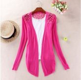 ✿ Cardigã em Tricot com Tule Bordado ✿